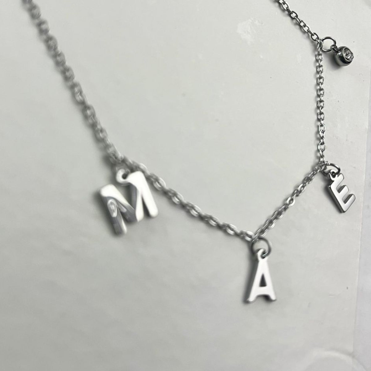Personalized Letter Charm Necklace ! Custom Initial Pendant Chain