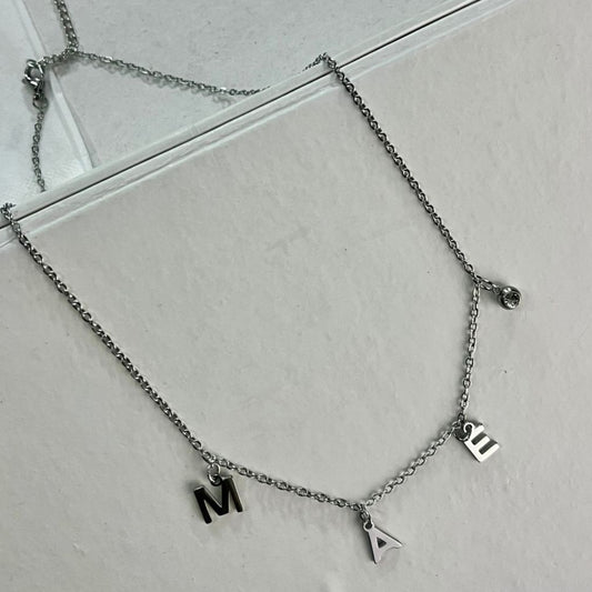 Personalized Letter Charm Necklace ! Custom Initial Pendant Chain
