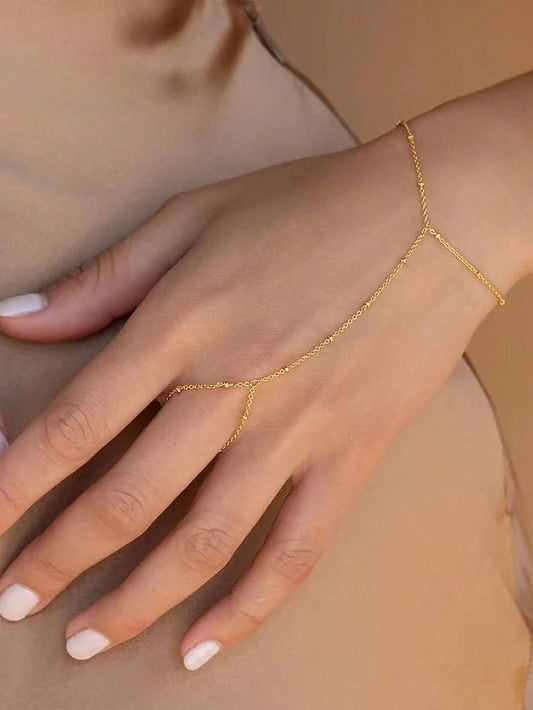 Gold Hand Chain Bracelet